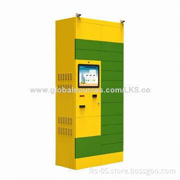 Display Kiosk with 17-inch Touch Screen and Motorized Carder Reader